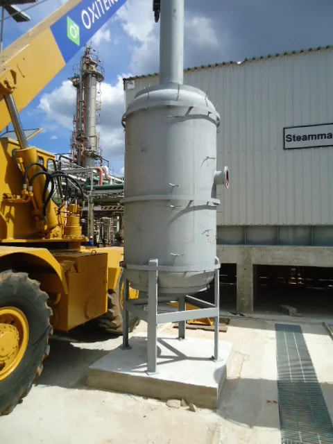 Steammaster flash tank installed in an industrial plant