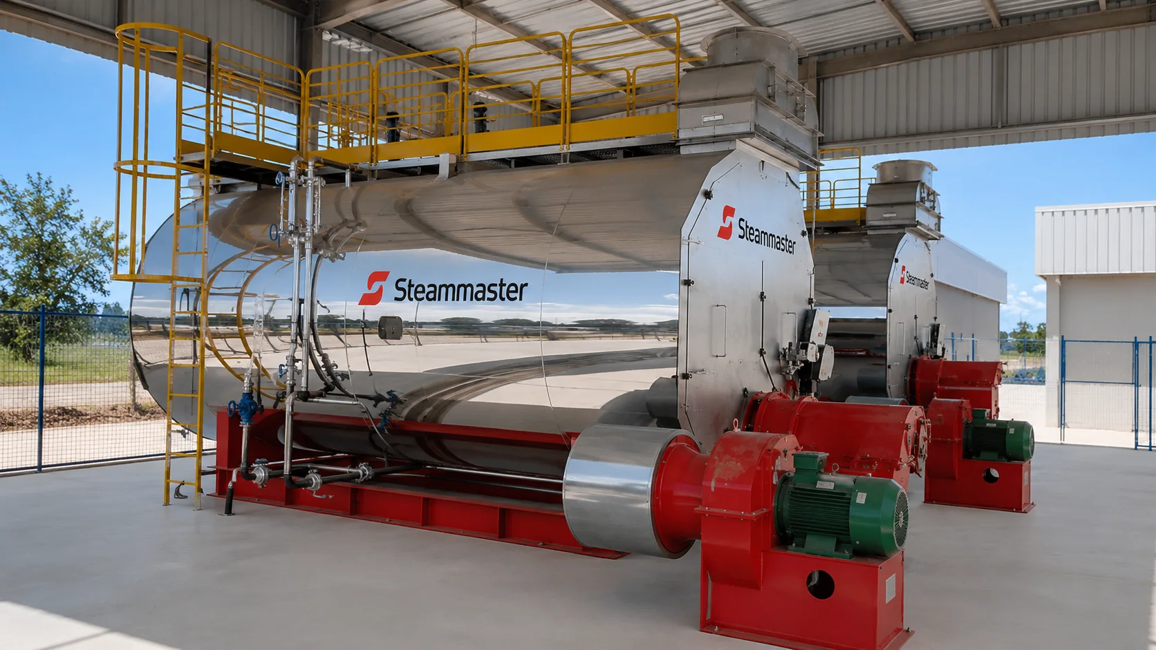 FOUR 4-pass industrial steam boiler installation