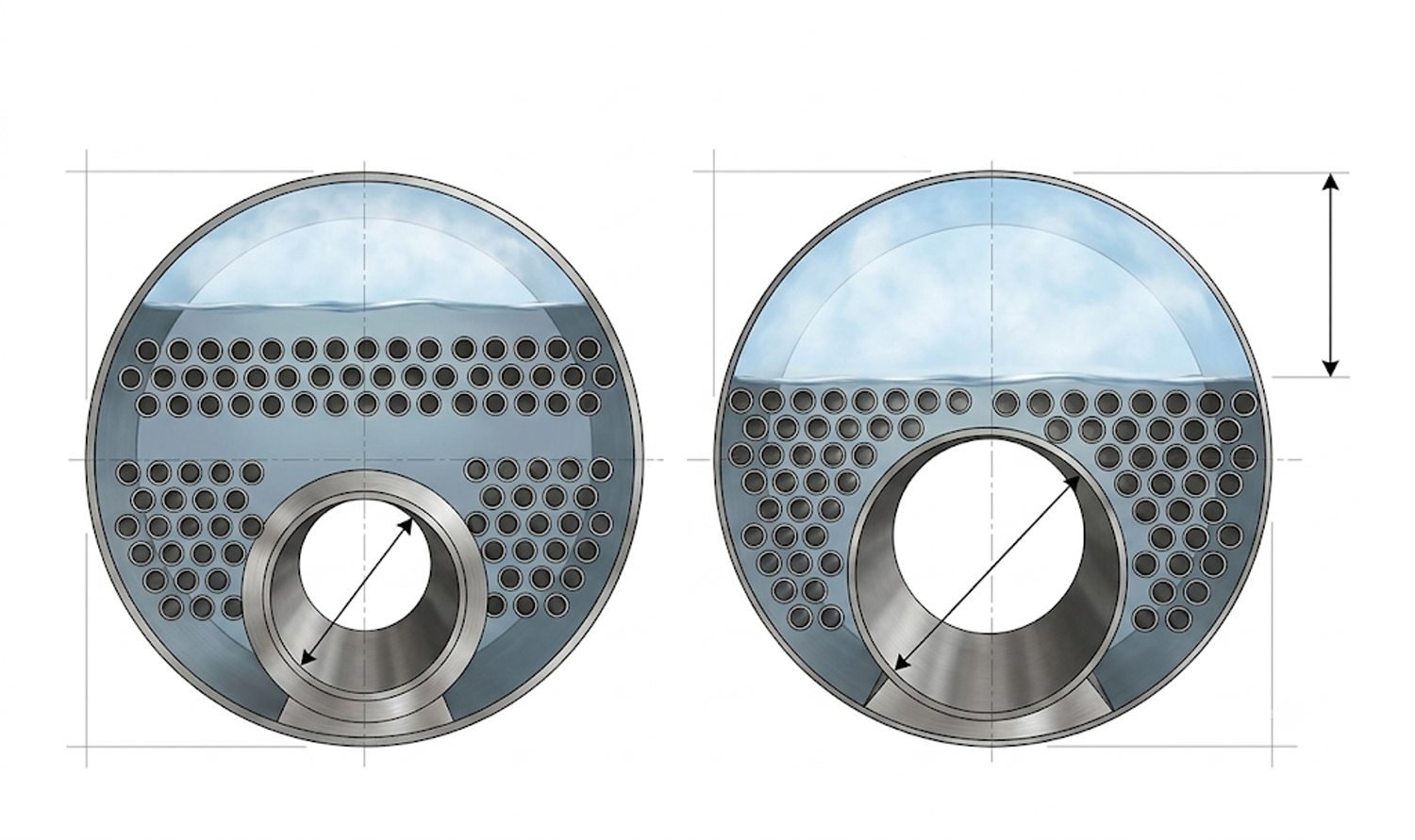VaporMax tube layout and steam space engineering reference